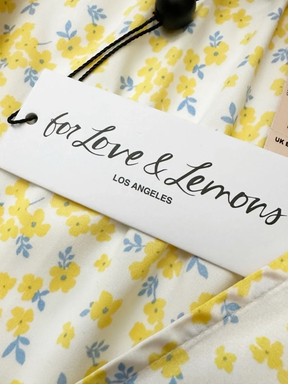 NWT For Love and Lemons Yellow Floral Daffodil Lace Robe Dress L - Picture 8 of 16